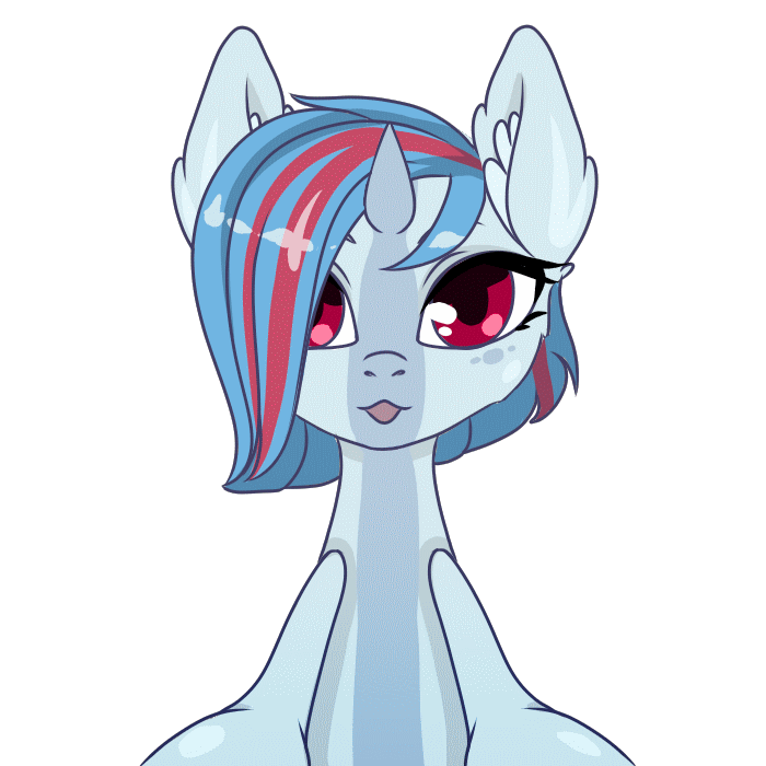 Size: 700x700 | Tagged: safe, artist:igazella, oc, oc only, oc:aqua jewel, species:pony, species:unicorn, animated, female, frame by frame, gif, licking, licking screen, mare, simple background, solo, tongue out, transparent background, ych result