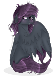 Size: 2281x3239 | Tagged: safe, artist:angellightyt, oc, oc:violet night, species:pegasus, species:pony, blushing, female, mare, simple background, solo, transparent background