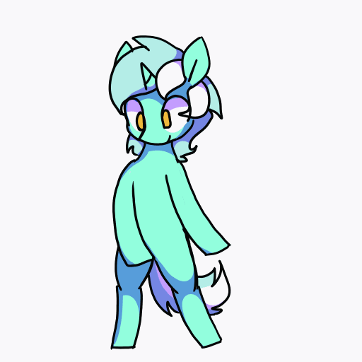 Size: 512x512 | Tagged: safe, artist:shovrike, character:lyra heartstrings, species:pony, species:unicorn, animated, bipedal, cute, dancing, female, flossing (dance), frame by frame, looking down, lyrabetes, mare, no pupils, simple background, smiling, solo, white background