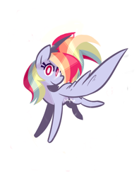 Size: 586x743 | Tagged: safe, artist:lillynya, edit, character:rainbow dash, species:pegasus, species:pony, female, simple background, solo, white background, white pupils