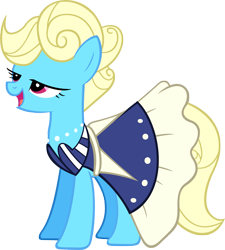 Size: 2447x2720 | Tagged: safe, artist:kishmond, character:eclair créme, species:earth pony, species:pony, classy, clothing, dress, female, high res, lidded eyes, mare, simple background, solo, transparent background, vector