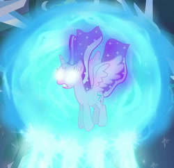 Size: 1024x992 | Tagged: safe, artist:mlp-lolada, edit, edited screencap, screencap, character:starlight glimmer, species:alicorn, species:pony, episode:overpowered, episode:school raze, g4, my little pony: equestria girls, my little pony: friendship is magic, alicornified, glowing eyes, race swap, show accurate, starlicorn, xk-class end-of-the-world scenario