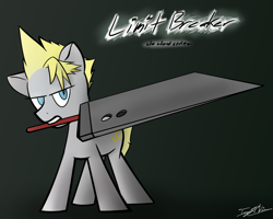 Size: 1500x1200 | Tagged: safe, artist:icywindthepony, species:pony, cloud strife, crossover, final fantasy, final fantasy vii, ponified, solo