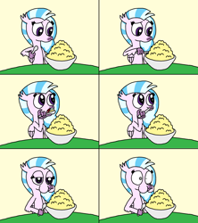 Size: 2879x3240 | Tagged: safe, artist:blackrhinoranger, character:silverstream, comic, eating, ed edd n eddy, food, oatmeal, oats, spoon, will work for ed