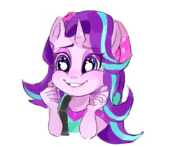 Size: 885x744 | Tagged: safe, artist:keeerooooo1, character:starlight glimmer, species:anthro, species:pony, species:unicorn, equestria girls:mirror magic, g4, my little pony: equestria girls, my little pony:equestria girls, spoiler:eqg specials, beanie, clothing, cute, equestria girls outfit, female, glimmerbetes, glimmie, glimmy, hat, keeerooooo1 is trying to kill us, shirt, simple background, solo, white background