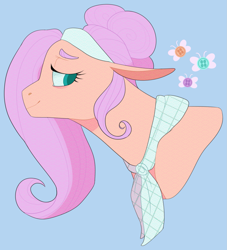 Size: 1717x1893 | Tagged: safe, artist:geisharozu, character:fluttershy, character:suri polomare, oc, oc:la belle, species:pony, bust, female, fusion, mare, portrait, solo