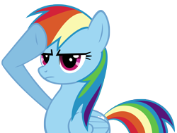 Size: 4900x3700 | Tagged: safe, artist:atomicgreymon, character:rainbow dash, species:pegasus, species:pony, episode:dragonshy, g4, my little pony: friendship is magic, female, rainbow dash salutes, salute, simple background, solo, transparent background, vector