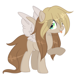 Size: 2489x2409 | Tagged: safe, artist:sapiira, oc, oc only, oc:eva, species:pegasus, species:pony, female, mare, simple background, smiling, solo, tongue out, transparent background