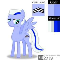Size: 2000x2000 | Tagged: safe, artist:mrchaosthecunningwlf, artist:ponyvillechaos577, oc, oc:icy horseshoes, species:pegasus, species:pony, captain of royal guards, elderly, male, solo