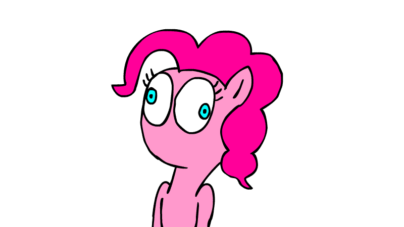 Size: 800x450 | Tagged: safe, artist:blackrhinoranger, character:pinkie pie, species:pony, animated, body horror, ed edd n eddy, female, frame by frame, gif, i have no mouth and i must scream, nightmare fuel, no mouth, rock-a-bye ed, screaming, style emulation, wat, wtf