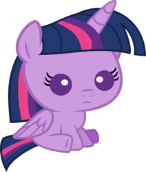 Size: 700x824 | Tagged: safe, artist:crystalmagic6, character:twilight sparkle, character:twilight sparkle (alicorn), species:alicorn, species:pony, episode:ail-icorn, spoiler:interseason shorts, age regression, baby, baby pony, babylight sparkle, cute, female, foal, frown, simple background, sitting, transparent background, twiabetes, twily, younger