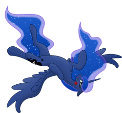 Size: 5000x4638 | Tagged: safe, artist:negatif22, character:princess luna, species:alicorn, species:pony, absurd resolution, female, flower, looking at you, lying down, open mouth, rose, simple background, solo, transparent background, vector