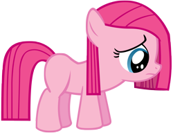 Size: 4550x3500 | Tagged: safe, artist:atomicgreymon, character:pinkamena diane pie, character:pinkie pie, species:earth pony, species:pony, episode:the cutie mark chronicles, g4, my little pony: friendship is magic, female, filly, filly pinkie pie, frown, sad, simple background, solo, transparent background, younger