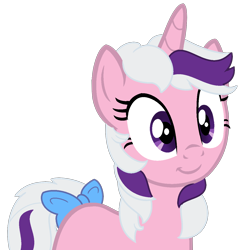 Size: 1272x1300 | Tagged: safe, artist:toybonnie54320, artist:yaya54320, base used, species:pony, species:unicorn, g1, g4, bow, female, g1 to g4, generation leap, mare, simple background, solo, tail bow, transparent background