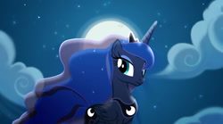 Size: 1270x704 | Tagged: dead source, safe, artist:duo cartoonist, character:princess luna, species:pony, children of the night, night