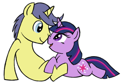 Size: 532x366 | Tagged: safe, artist:darlimondoll, character:comet tail, character:twilight sparkle, ship:cometlight, female, male, shipping, straight