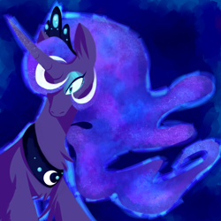 Size: 1280x1280 | Tagged: safe, artist:puddingskinmcgee, character:princess luna, species:alicorn, species:pony, female, solo