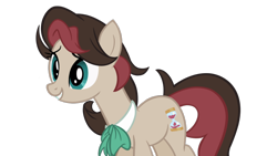 Size: 1280x720 | Tagged: safe, artist:herfaithfulstudent, oc, oc:corellia, parent:doctor whooves, parent:roseluck, parents:doctorrose, species:earth pony, species:pony, bow tie, female, offspring, simple background, solo, transparent background, vector