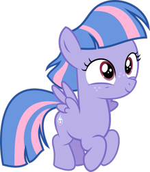 Size: 695x795 | Tagged: safe, artist:crystalmagic6, character:wind sprint, species:pegasus, species:pony, episode:common ground, g4, my little pony: friendship is magic, cute, female, filly, simple background, solo, sprintabetes, transparent background, vector