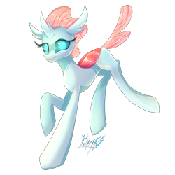 Size: 3000x3000 | Tagged: safe, artist:alexbluebird, character:ocellus, species:changeling, species:reformed changeling, season 8, cute, diaocelles, female, high res, simple background, smiling, solo, transparent background