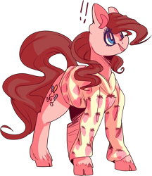 Size: 1206x1397 | Tagged: safe, artist:voidsucre, character:pinkie pie, species:earth pony, species:pony, clothing, cloven hooves, exclamation point, female, looking up, mare, pajamas, simple background, smiling, solo, sweatshirt, transparent background