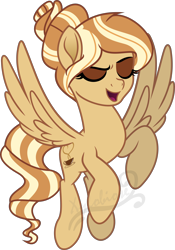 Size: 6590x9401 | Tagged: safe, artist:kojibiose, oc, oc only, oc:cremora latte, species:pegasus, species:pony, female, mare, movie accurate, simple background, solo, transparent background, vector