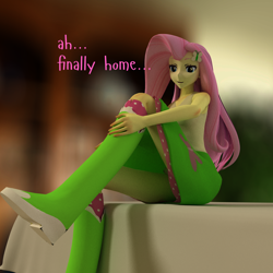 Size: 1500x1500 | Tagged: safe, artist:vzx123321, character:fluttershy, comic:another pet, my little pony:equestria girls, 3d, explicit series, female, solo, text