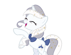Size: 929x719 | Tagged: safe, artist:herfaithfulstudent, oc, oc only, oc:day dreamer, species:pony, species:unicorn, bow, glitter, happy, simple background, solo