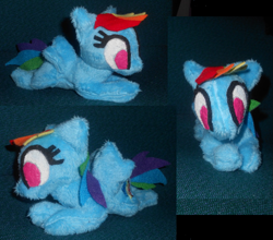 Size: 1097x965 | Tagged: safe, artist:sophillia, character:rainbow dash, irl, photo, plushie, solo