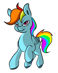 Size: 1194x1500 | Tagged: safe, artist:jellymaggot, character:rainbow dash, species:pegasus, species:pony, female, mare, simple background, solo, white background