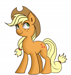 Size: 2104x2240 | Tagged: safe, artist:jellymaggot, character:applejack, species:pony, simple background, white background