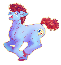 Size: 700x750 | Tagged: safe, artist:guidomista, artist:miiistaaa, artist:nijimillions, oc, oc:alphabet, species:earth pony, species:pony, 2019, artfight, curls, curly, curly hair, curly mane, curly tail, fear, floppy ears, freckles, galloping, hooves, male, open mouth, outline, realistic anatomy, realistic horse legs, running, screaming, shading, simple background, solo, stallion, transparent background