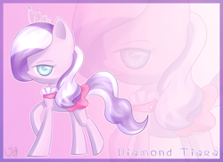 Size: 1030x750 | Tagged: safe, artist:lillynya, character:diamond tiara, species:earth pony, species:pony, clothing, female, filly, solo, zoom layer