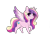 Size: 500x384 | Tagged: safe, artist:honiibree, character:princess cadance, species:alicorn, species:pony, colored hooves, cute, cutedance, eyebrows, eyebrows visible through hair, female, mare, simple background, smol, solo, spread wings, transparent background, two toned wings, wing fluff, wings
