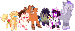 Size: 930x390 | Tagged: safe, artist:guidomista, artist:miiistaaa, artist:nijimillions, species:earth pony, species:pegasus, species:pony, species:unicorn, abbacchio, accessories, accessory, albino, anime, black hair, black mane, blaze (coat marking), blonde, blonde hair, blonde mane, braid, brown, bruno, bruno buccellati, clothing, cloven hooves, crossover, curls, curly, curly hair, curly mane, curly tail, flower, friends, friendship, frown, gang, gangsta, gangster, giorno, giorno giovanna, group, group picture, guido, guido mista, hat, height difference, hooves, hooves to the chest, hooves together, hooves up, horn, jojo's bizarre adventure, leone abbachio, leonine tail, looking at each other, looking down, mafia, male, messy hair, mista, mob, mouth closed, muzzle, narancia ghirga, one hoof raised, open mouth, pannacotta fugo, passione, polka dots, ponified, rose, short, simple background, size difference, small male, small pony, smiling, socks (coat marking), splotches, spots, spotted, stallion, straight hair, straight mane, straight tail, stripes, tall, transparent background, vento aureo, white, white hair, white mane
