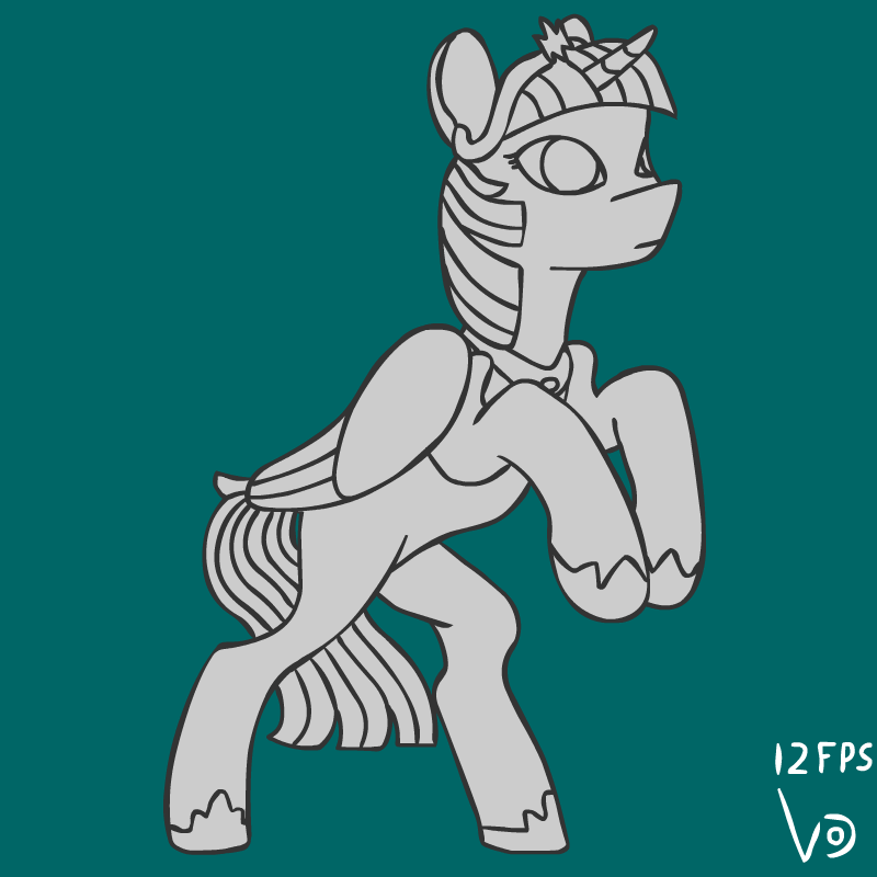 Size: 800x800 | Tagged: safe, artist:vohd, character:twilight sparkle, character:twilight sparkle (alicorn), species:alicorn, species:pony, abuse, animated, breakdown, female, flash, frame by frame, gif, simple background, statue, twilybuse
