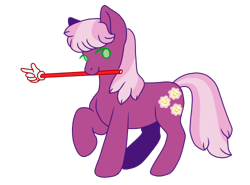 Size: 500x370 | Tagged: safe, artist:guidomista, artist:miiistaaa, artist:nijimillions, derpibooru original, character:cheerilee, species:earth pony, species:pony, cheeribetes, chibi, cute, female, looking at you, magenta, mare, mouth hold, one hoof raised, pink, pointer, prop, props, simple background, solo, standing, streaked mane, striped mane, teacher, transparent, transparent background