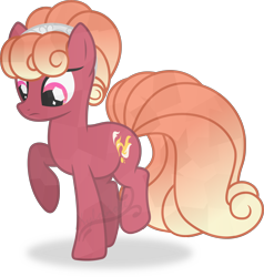 Size: 3820x4015 | Tagged: safe, artist:kojibiose, oc, oc only, oc:crystal sienna, oc:sienna, species:crystal pony, species:earth pony, species:pony, crystallized, female, mare, simple background, solo, transparent background, vector