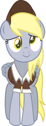 Size: 307x837 | Tagged: safe, artist:crystalmagic6, character:derpy hooves, species:pegasus, species:pony, episode:between dark and dawn, g4, my little pony: friendship is magic, clothing, derp, female, full body, hat, inkscape, mail, mailmare, mailpony, simple background, solo, transparent background, vector