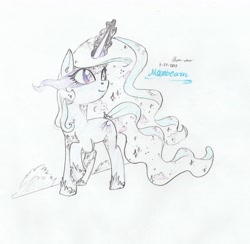 Size: 4085x3981 | Tagged: safe, artist:foxtrot3, oc, oc only, species:pony, species:unicorn, glowing horn, horn, night, solo