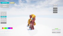 Size: 1920x1080 | Tagged: safe, artist:nebulafactory, species:pony, 3d, 3d model, customization, female, game, mare, project, unreal engine, wip