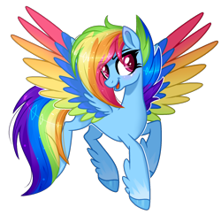 Size: 1654x1607 | Tagged: safe, artist:angellightyt, character:rainbow dash, species:pegasus, species:pony, g5 leak, colored wings, female, flying, hoof fluff, mare, multicolored wings, rainbow dash (g5), rainbow wings, simple background, solo, spread wings, transparent background, wings