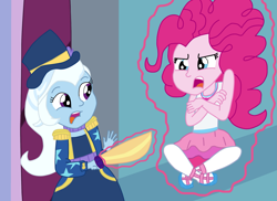 Size: 2337x1700 | Tagged: safe, artist:equestriaguy637, character:pinkie pie, character:trixie, episode:street magic with trixie, g4, my little pony: equestria girls, my little pony:equestria girls, spoiler:eqg series (season 2), cutscene, deleted scene, implied sci-twi, levitation, magic, telekinesis