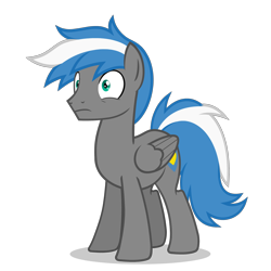 Size: 894x894 | Tagged: safe, artist:oblivionfall, oc, oc only, oc:cloud zapper, species:pegasus, species:pony, happy, male, smiley face, smiling, solo, stallion