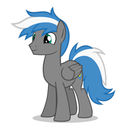 Size: 894x894 | Tagged: safe, artist:oblivionfall, oc, oc only, oc:cloud zapper, species:pegasus, species:pony, male, smiling, solo, stallion