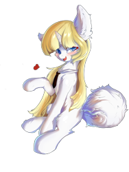 Size: 2268x3024 | Tagged: safe, artist:silver fox, oc, oc only, species:pony, species:unicorn, female, heart, mare, simple background, sitting, solo, transparent background