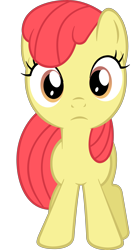 Size: 2502x4477 | Tagged: safe, artist:artpwny, edit, editor:slayerbvc, character:apple bloom, species:earth pony, species:pony, accessory-less edit, female, filly, missing accessory, simple background, solo, transparent background, vector, vector edit