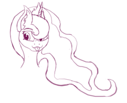 Size: 653x531 | Tagged: safe, artist:mitya1260, character:princess luna, species:alicorn, species:pony, sketch
