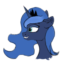 Size: 670x616 | Tagged: safe, artist:mitya1260, character:princess luna, species:alicorn, species:pony, sketch