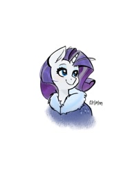 Size: 900x1200 | Tagged: safe, artist:siripim111, character:rarity, species:pony, species:unicorn, episode:the last problem, g4, my little pony: friendship is magic, bust, female, mare, older, older rarity, portrait, simple background, solo, white background
